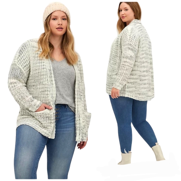 Torrid‎ Long Sleeve Grey Cozy Cocoon Pocket Knit Sweater Size 5 - Picture 1 of 12